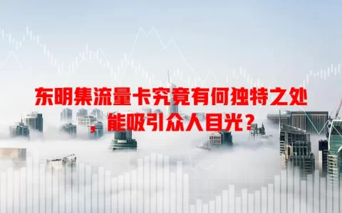 东明集流量卡究竟有何独特之处，能吸引众人目光？