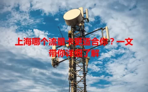 上海哪个流量卡更适合你？一文带你详细了解