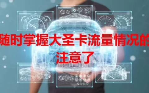 想随时掌握大圣卡流量情况的人注意了