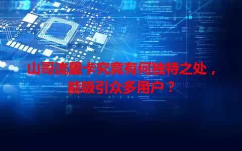 山哥流量卡究竟有何独特之处，能吸引众多用户？