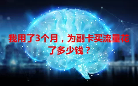 我用了3个月，为副卡买流量花了多少钱？