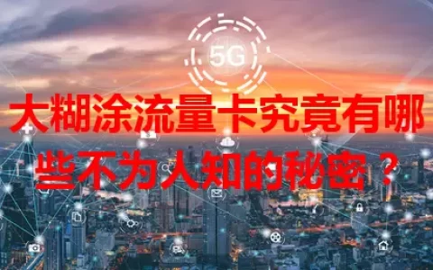 大糊涂流量卡究竟有哪些不为人知的秘密？