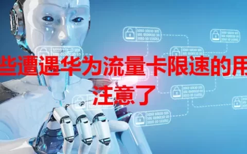 那些遭遇华为流量卡限速的用户注意了