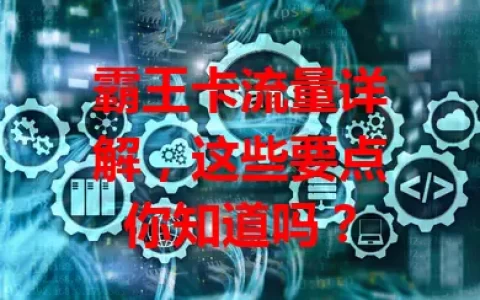 霸王卡流量详解，这些要点你知道吗？