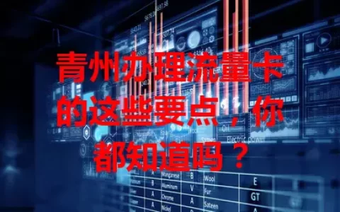 青州办理流量卡的这些要点，你都知道吗？
