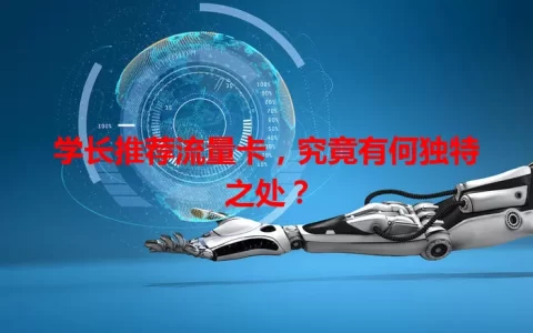 学长推荐流量卡，究竟有何独特之处？