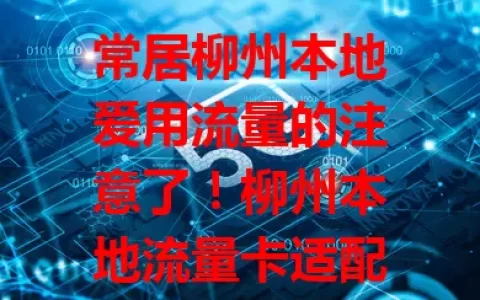 常居柳州本地爱用流量的注意了！柳州本地流量卡适配本地网络，信号稳速度快，套餐多样，上班族、居民、学生用它超便利，能畅享优质网络，赶紧来了解！