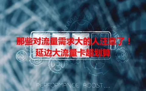 那些对流量需求大的人注意了！延边大流量卡超划算