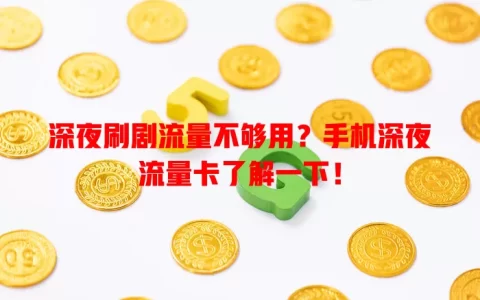 深夜刷剧流量不够用？手机深夜流量卡了解一下！