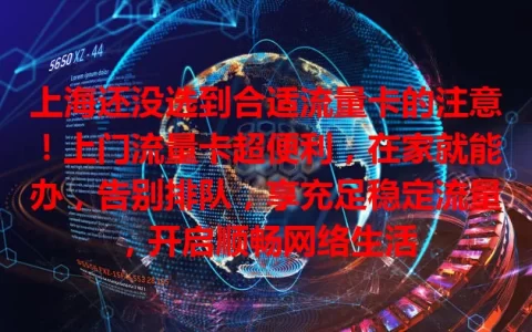 上海还没选到合适流量卡的注意！上门流量卡超便利，在家就能办，告别排队，享充足稳定流量，开启顺畅网络生活