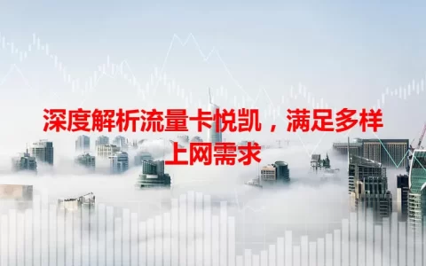 深度解析流量卡悦凯，满足多样上网需求