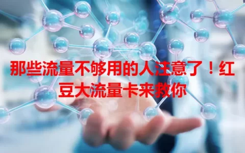那些流量不够用的人注意了！红豆大流量卡来救你