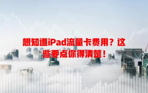 想知道iPad流量卡费用？这些要点你得清楚！