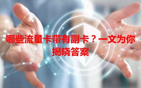 哪些流量卡带有副卡？一文为你揭晓答案