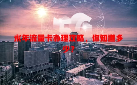 永年流量卡办理攻略，你知道多少？