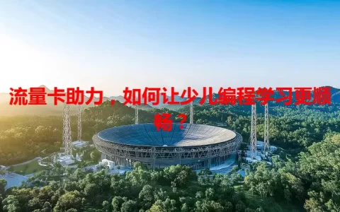 流量卡助力，如何让少儿编程学习更顺畅？