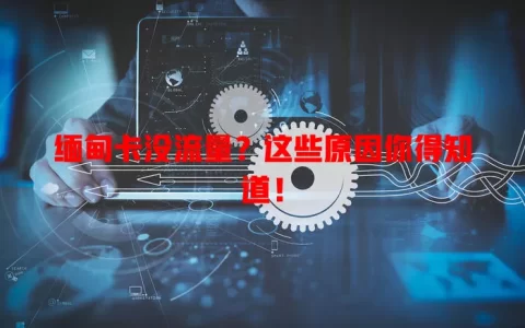 缅甸卡没流量？这些原因你得知道！