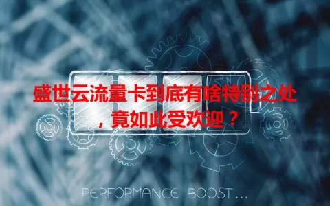 盛世云流量卡到底有啥特别之处，竟如此受欢迎？