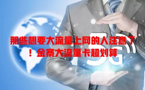 那些想要大流量上网的人注意了！金寨大流量卡超划算