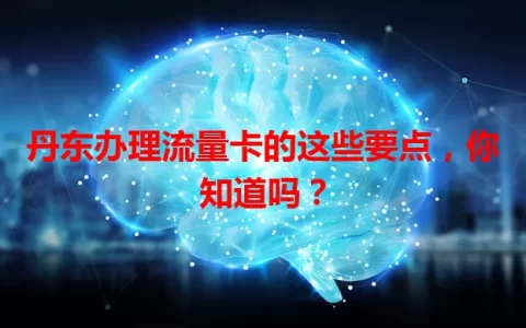 丹东办理流量卡的这些要点，你知道吗？
