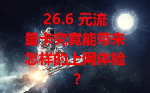 26.6 元流量卡究竟能带来怎样的上网体验？