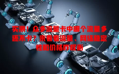 实测！众多流量卡中哪个流量多还不卡？来看看流量、网络稳定性和价格咋权衡