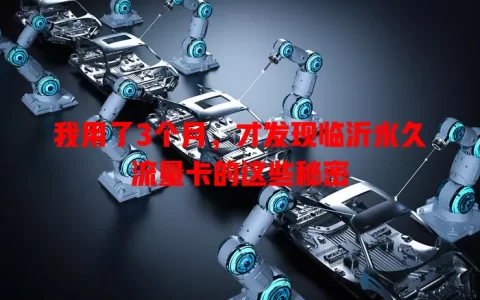 我用了3个月，才发现临沂永久流量卡的这些秘密