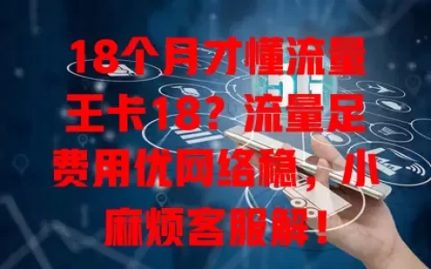 18个月才懂流量王卡18？流量足费用优网络稳，小麻烦客服解！