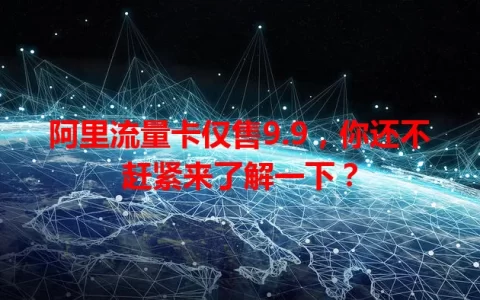 阿里流量卡仅售9.9，你还不赶紧来了解一下？