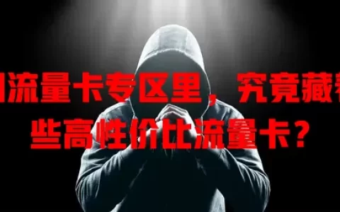 全国流量卡专区里，究竟藏着哪些高性价比流量卡？