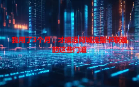 我用了3个月，才摸透阿城流量卡联通的这些门道