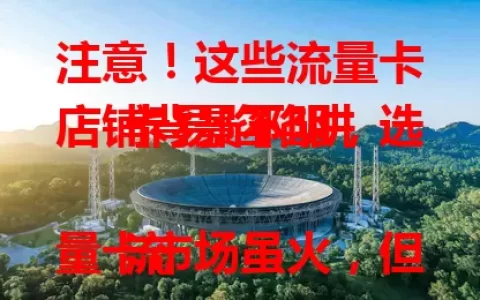注意！这些流量卡店铺背景不明，选卡易陷陷阱

流量卡市场虽火，但部分店铺背景堪忧。无正规资质，团队实力差，夸大宣传，售后无门，甚至涉非法活动。选店要谨慎，深入了解背景，别因便宜就下单，以防权益受损
