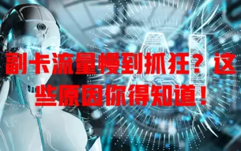 副卡流量慢到抓狂？这些原因你得知道！