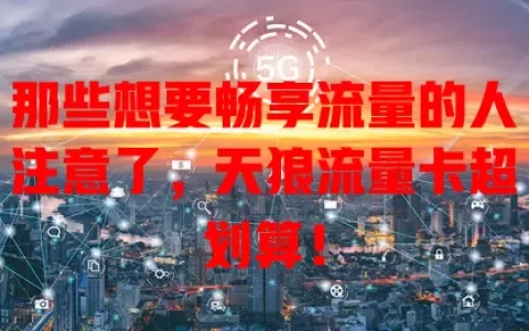 那些想要畅享流量的人注意了，天狼流量卡超划算！
