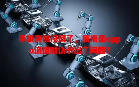 手机突然没网了，原来是oppo流量默认卡出了问题？