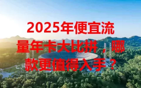 2025年便宜流量年卡大比拼，哪款更值得入手？