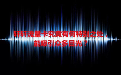 轩轩流量卡究竟有何特别之处，能吸引众多目光？