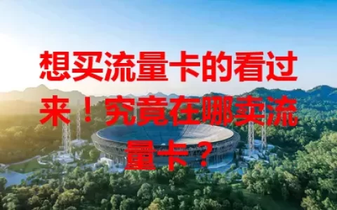 想买流量卡的看过来！究竟在哪卖流量卡？