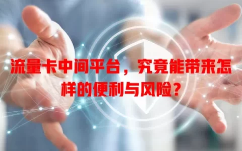 流量卡中间平台，究竟能带来怎样的便利与风险？
