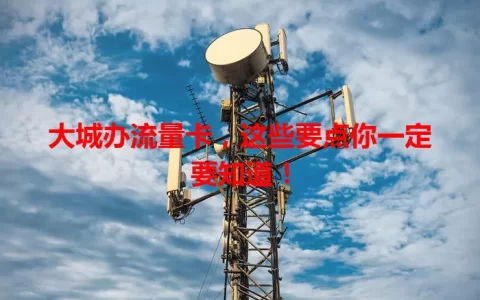 大城办流量卡，这些要点你一定要知道！
