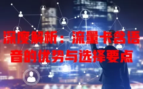 深度解析：流量卡含语音的优势与选择要点