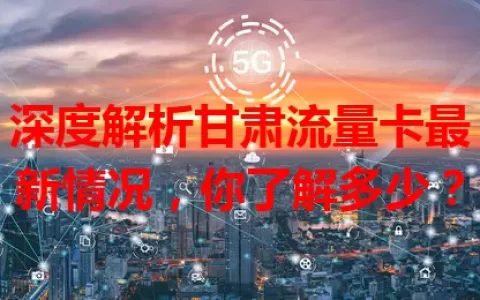 深度解析甘肃流量卡最新情况，你了解多少？