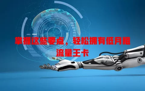 掌握这些要点，轻松拥有低月租流量王卡
