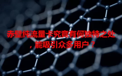 赤壁纯流量卡究竟有何独特之处，能吸引众多用户？
