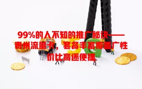 99%的人不知的推广秘诀——贵州流量卡，套餐丰富覆盖广性价比高还便捷