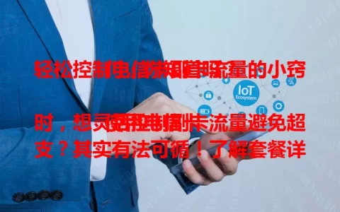 轻松控制电信卡副卡流量的小窍门，你知道吗？

使用电信卡时，想灵活控制副卡流量避免超支？其实有法可循！了解套餐详情、设流量提醒、用管理功能、关注使用明细，掌握这些方法，就能轻松实现有效控制。