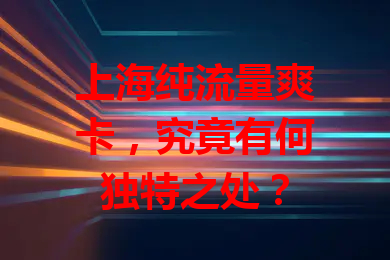 上海纯流量爽卡，究竟有何独特之处？