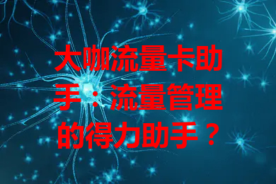 大咖流量卡助手：流量管理的得力助手？
