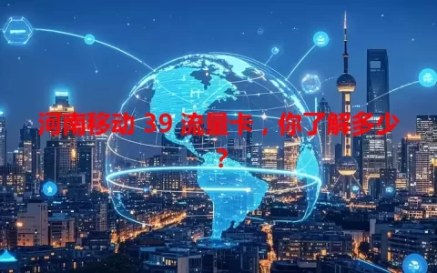 河南移动 39 流量卡，你了解多少？