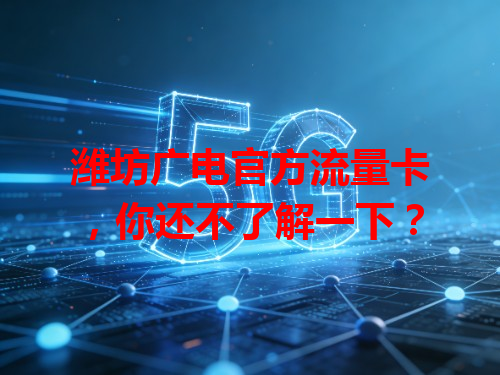 潍坊广电官方流量卡，你还不了解一下？